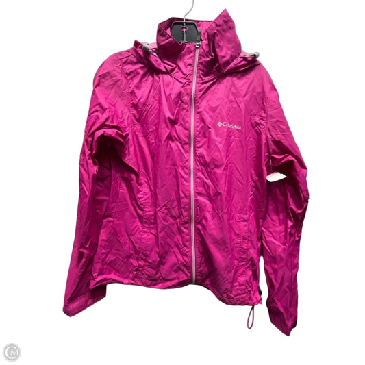 Jacket Windbreaker By Columbia In Pink, Size: M
