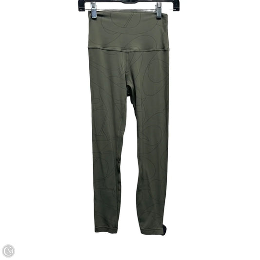 Athletic Leggings By Lululemon In Green, Size: 2