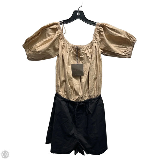 Romper By Clothes Mentor In Black & Tan, Size: Xs