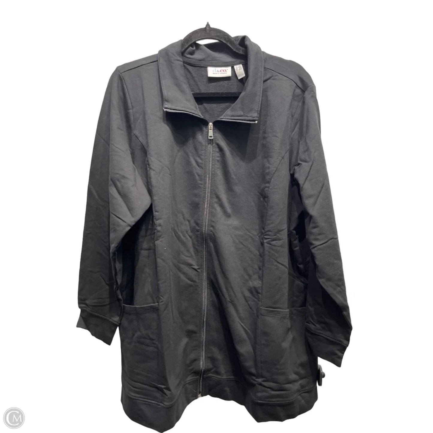 Jacket Other By Denim And Company In Black, Size: 1x