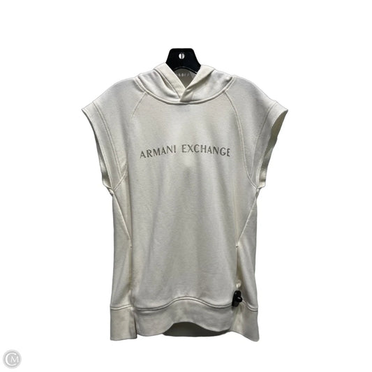 Sweatshirt Hoodie By Armani Exchange In Cream, Size: S