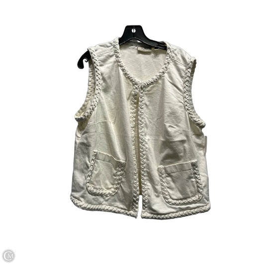Vest Other By Logo In Cream, Size: 1x