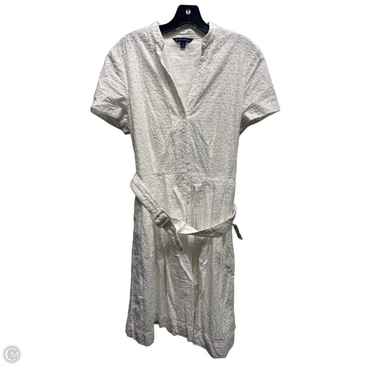 Dress Work By Brooks Brothers In White, Size: 12