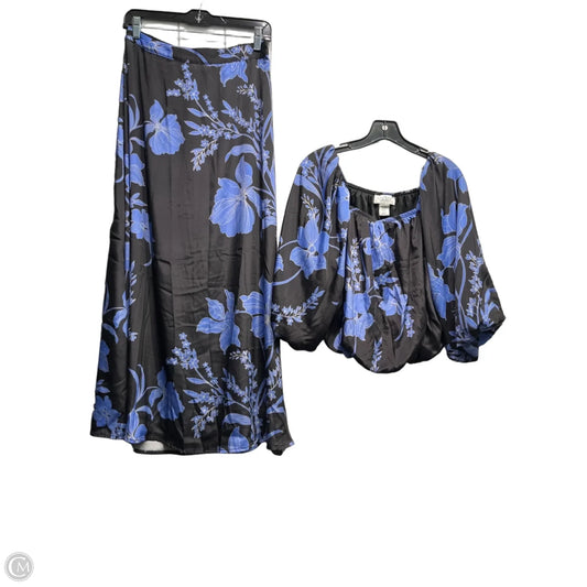 Skirt Set 2pc By Calypso St Barth In Black & Blue, Size: M