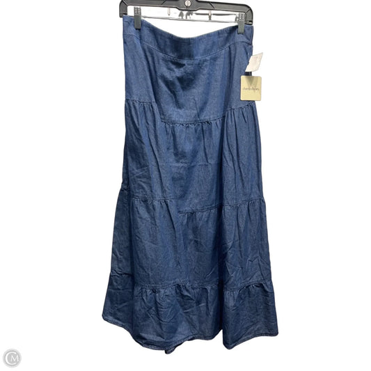 Skirt Maxi By Charmed Hearts In Blue Denim, Size: Xxl