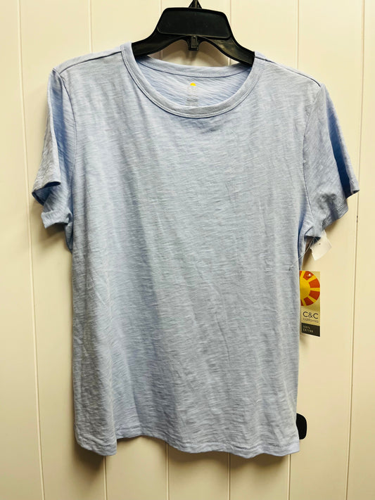 Blue Top Short Sleeve Basic C And C, Size L