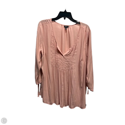 Top 3/4 Sleeve By Torrid In Peach, Size: L