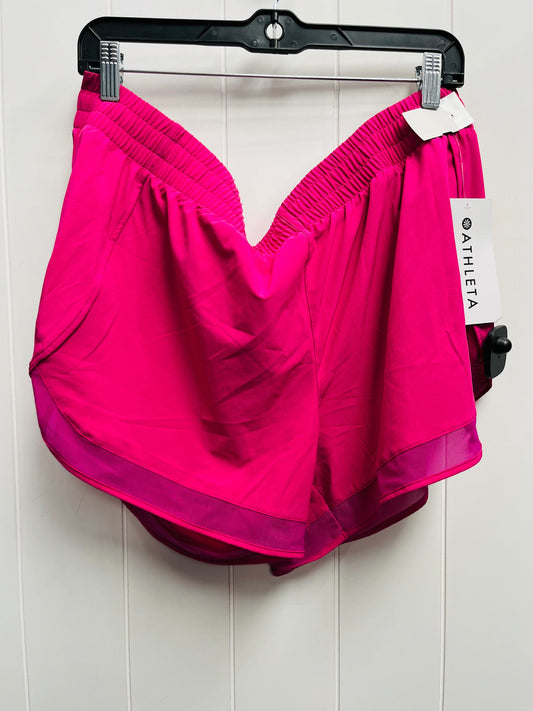 Athletic Shorts By Athleta In Pink, Size: Xl