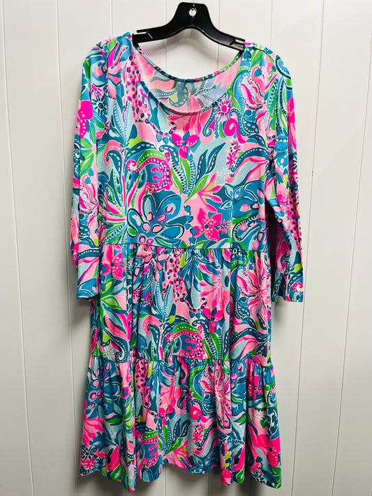 Dress Designer By Lilly Pulitzer In Blue & Pink, Size: Xl