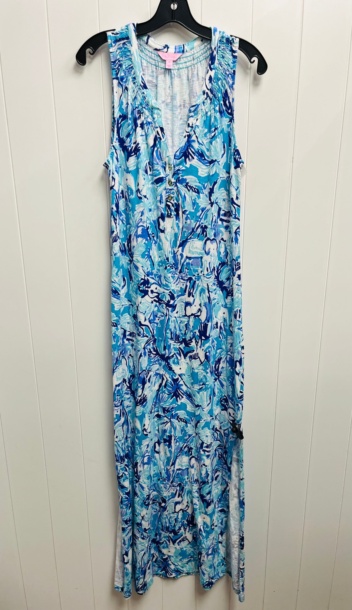 Dress Designer By Lilly Pulitzer In Blue & White, Size: M