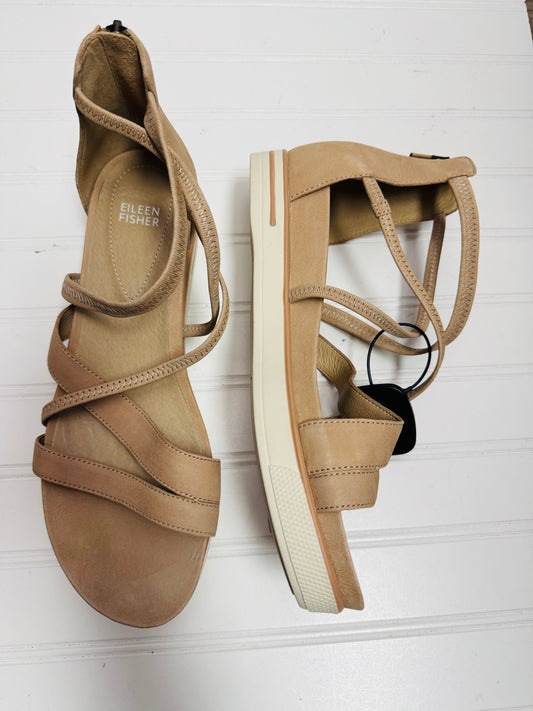 Sandals Flats By Eileen Fisher In Tan, Size: 10