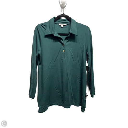 Top Long Sleeve By Chicos In Green, Size: M