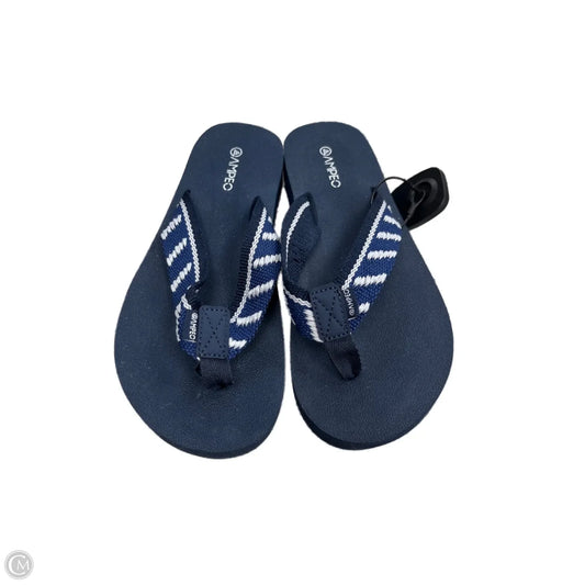 Sandals Flip Flops By ampec In Black, Size: 6