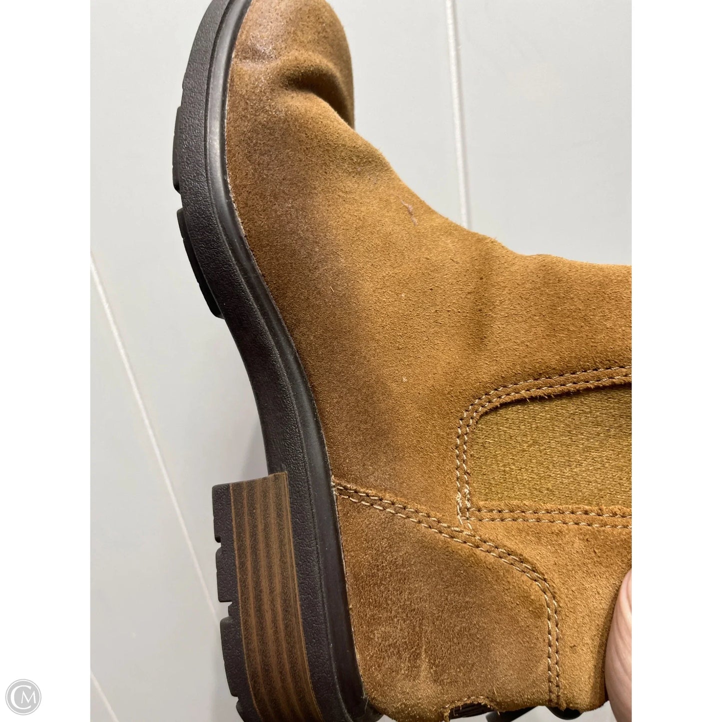 Boots Designer By Ugg In Brown, Size: 7