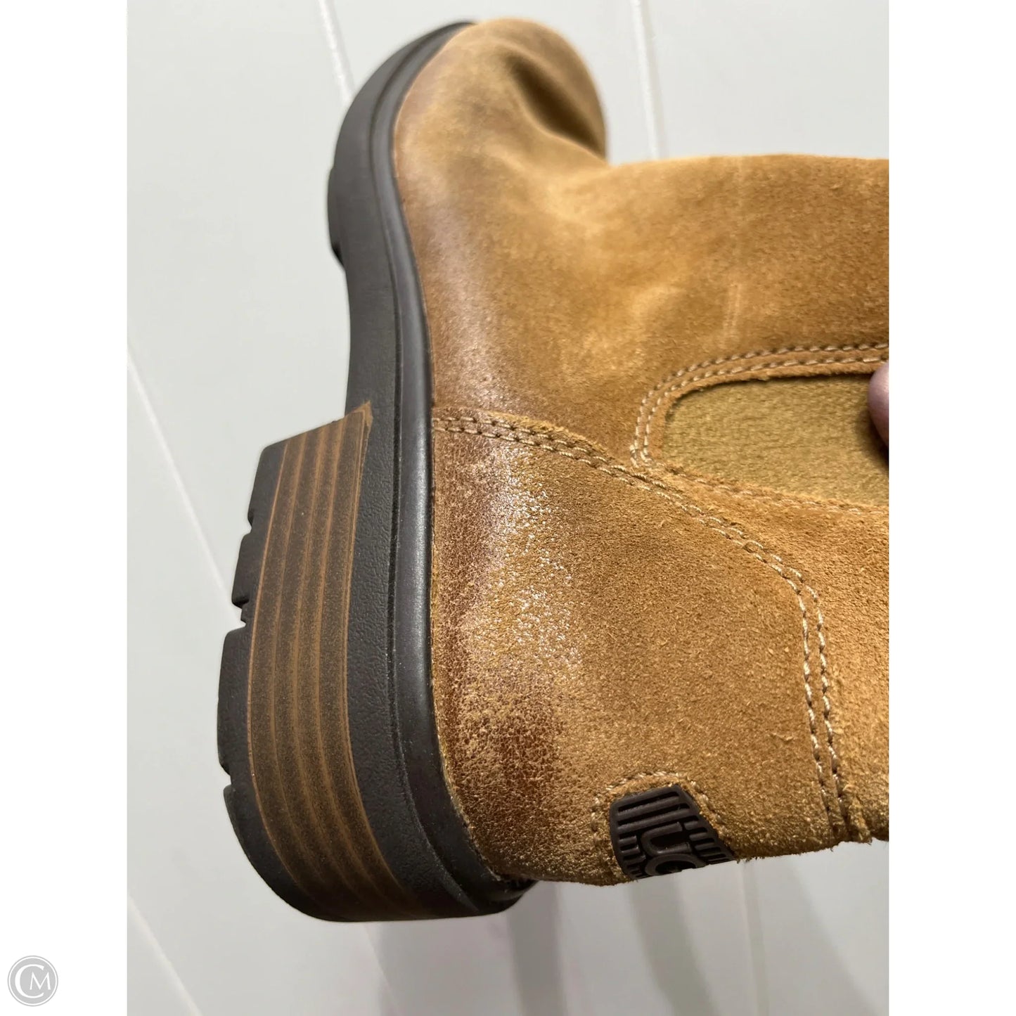 Boots Designer By Ugg In Brown, Size: 7