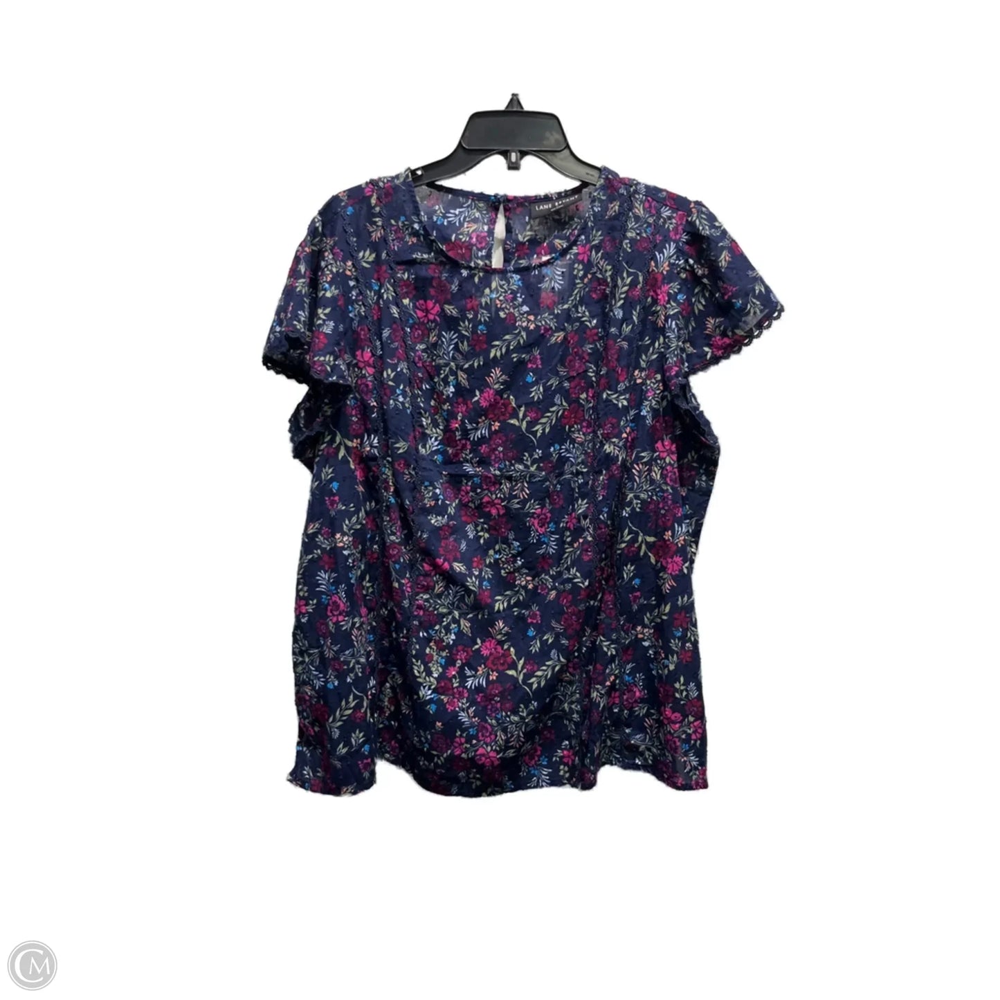 Top Short Sleeve By Lane Bryant In Blue & Purple, Size: 18