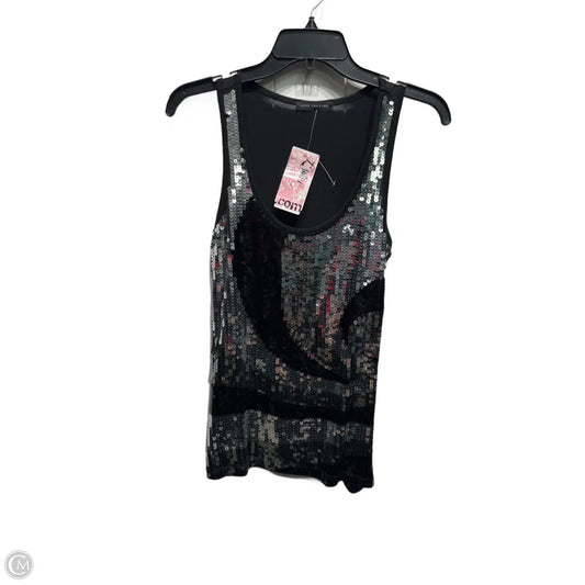 Top Sleeveless By Love Culture In Black & Silver, Size: S