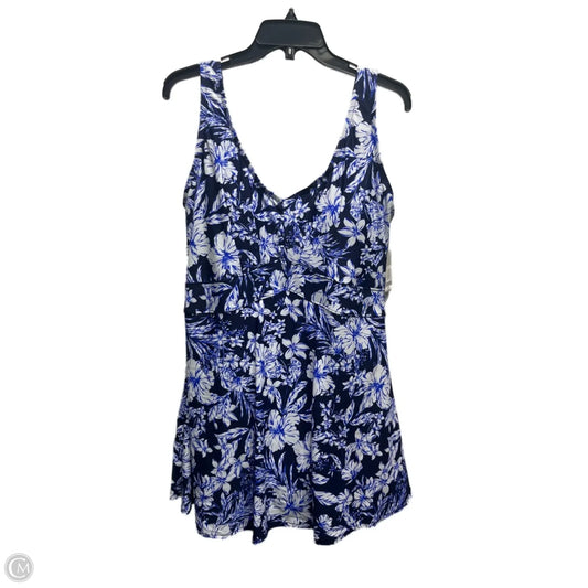 Swimsuit By YOUR THE BEST In Blue & White, Size: 18