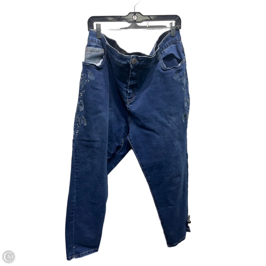 Jeans Skinny By Avenue In Blue Denim, Size: 22