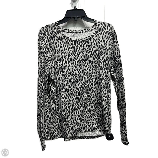 Top Long Sleeve By Jones New York In Black & Grey, Size: Xl