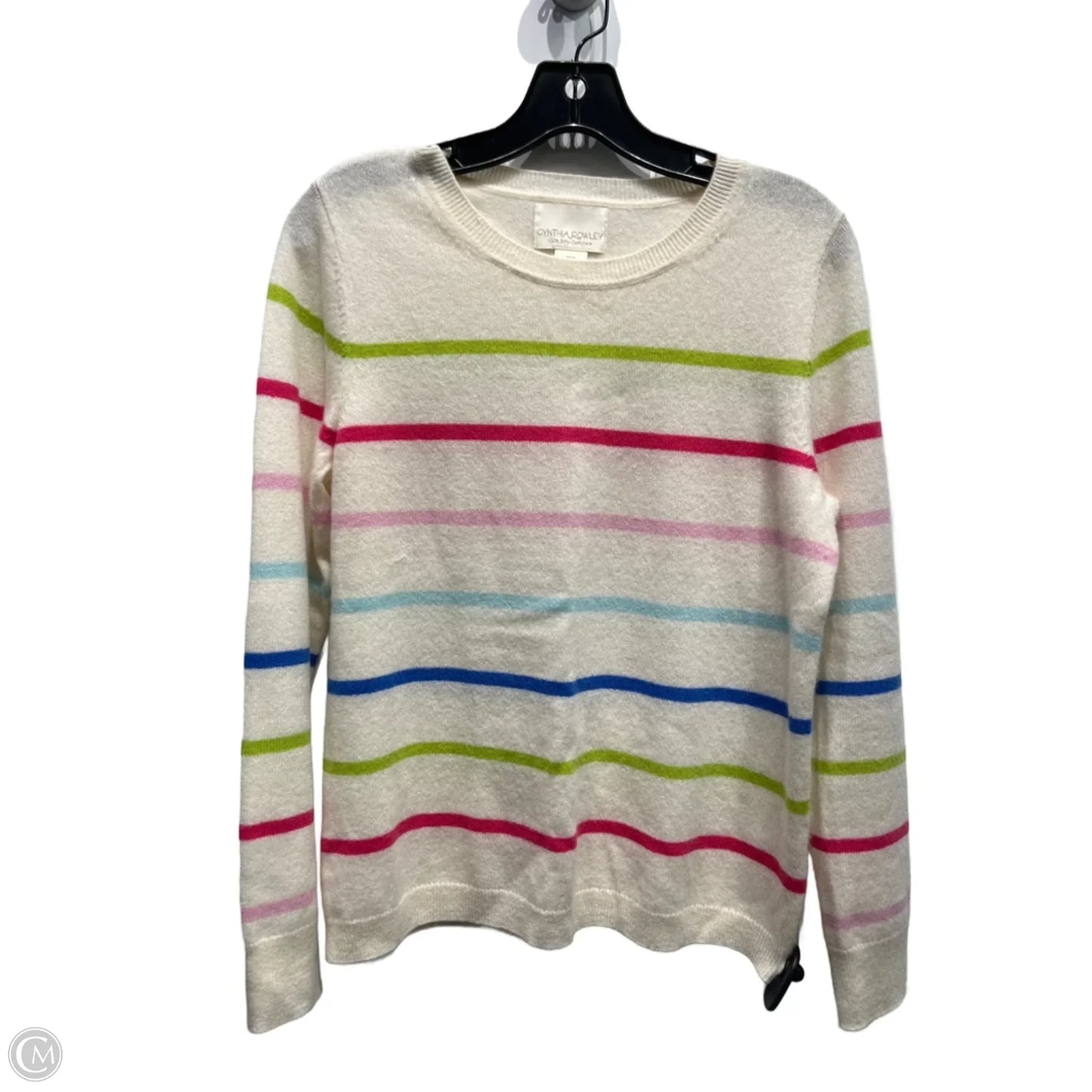 Sweater By Cynthia Rowley In Tan & White, Size: M