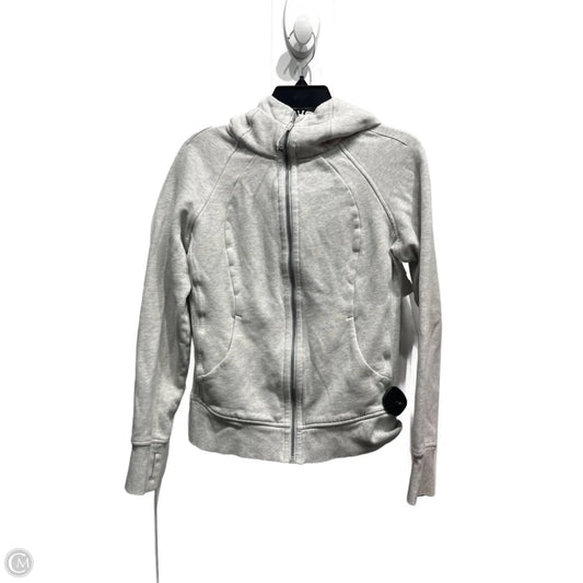 Athletic Jacket By Lululemon In Grey, Size: 6