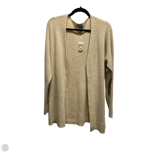 Sweater Cardigan By Bloomingdales In Tan, Size: Xl
