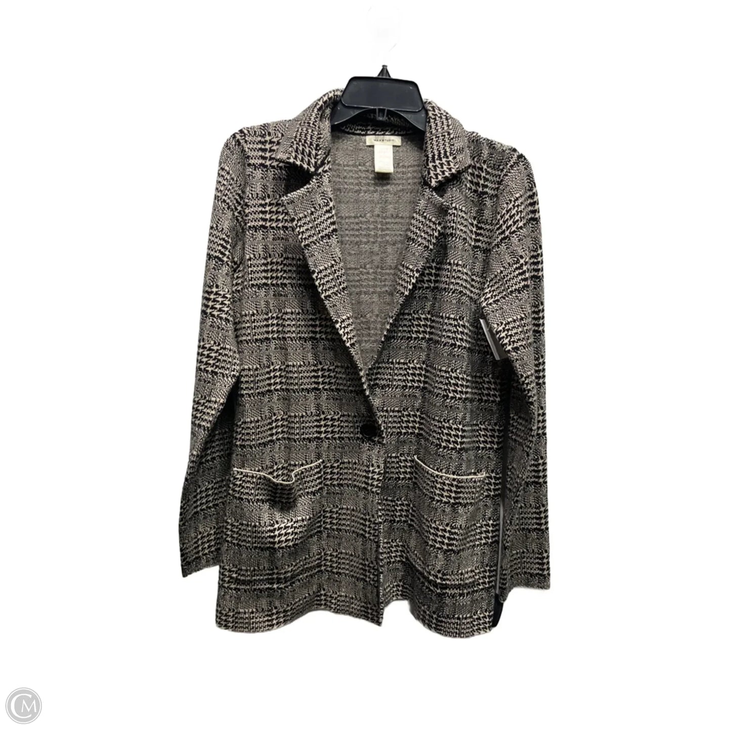 Blazer By Max Studio In Black & Cream, Size: S