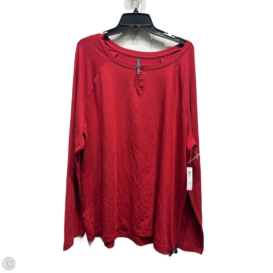 Top Long Sleeve By Soma In Red, Size: Xxl