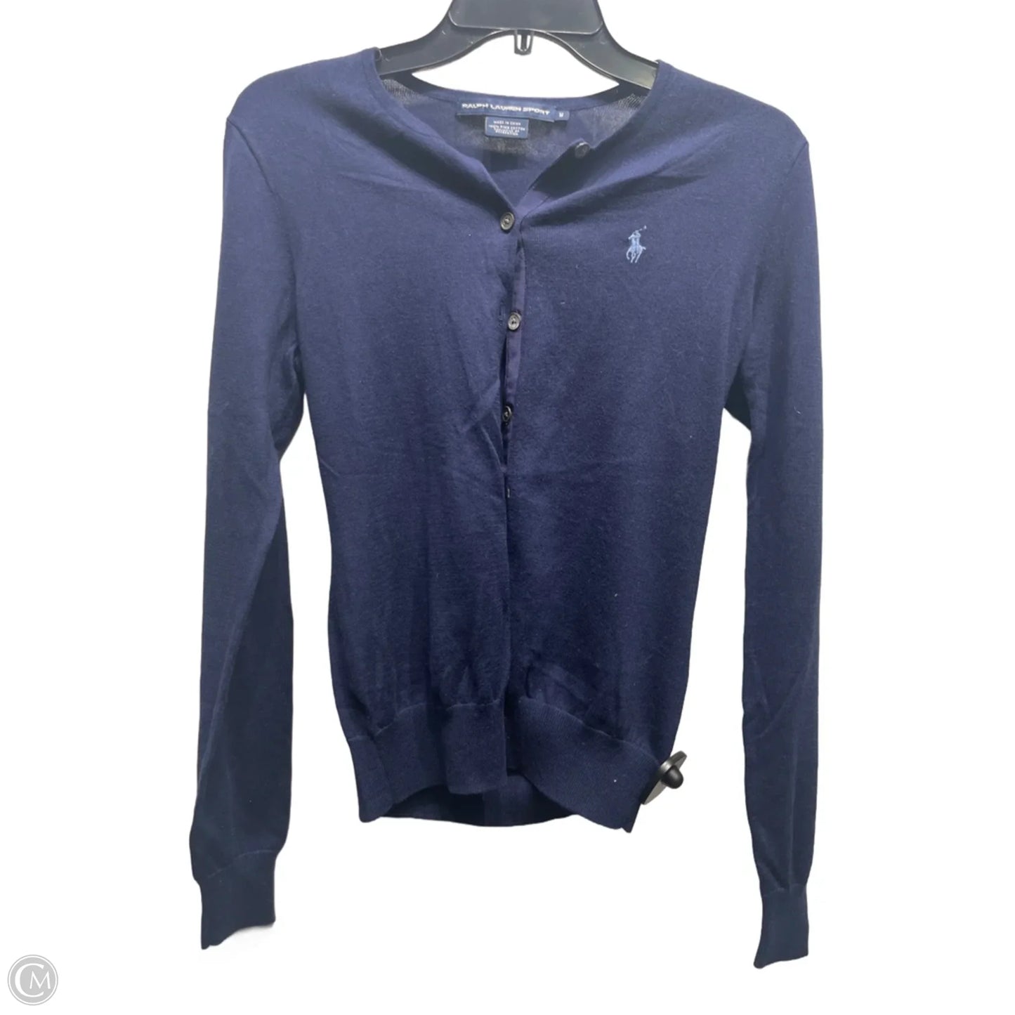 Sweater Cardigan By Ralph Lauren In Navy, Size: M