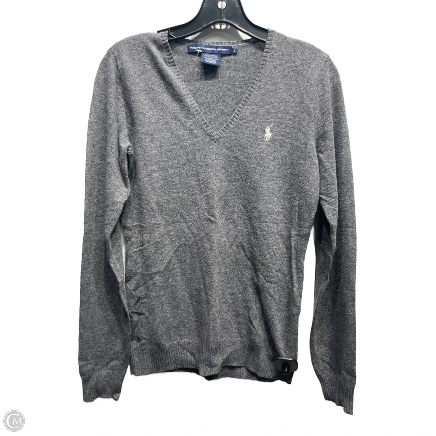 Top Long Sleeve By Ralph Lauren In Grey, Size: S