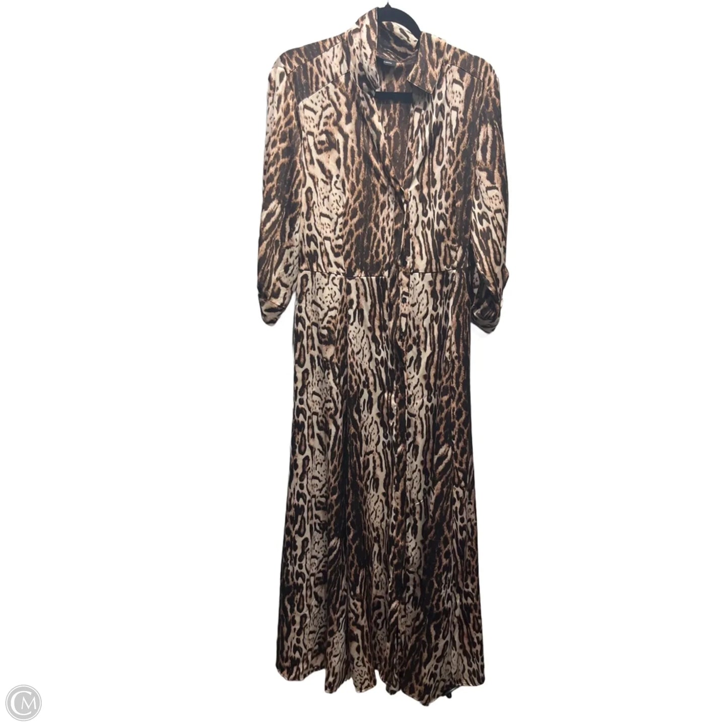 Dress Casual Maxi By Inc In Brown & Cream, Size: 14