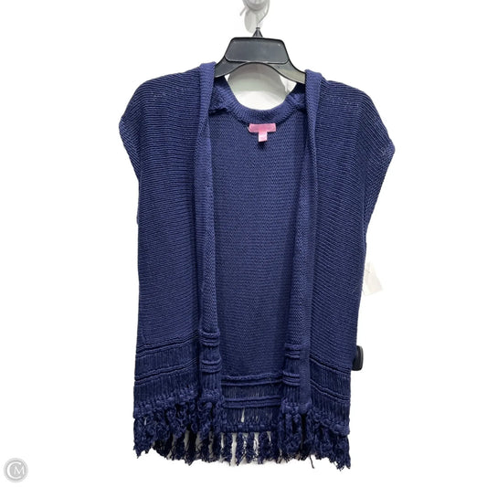 Sweater Cardigan Designer By Lilly Pulitzer In Navy, Size: Xxs