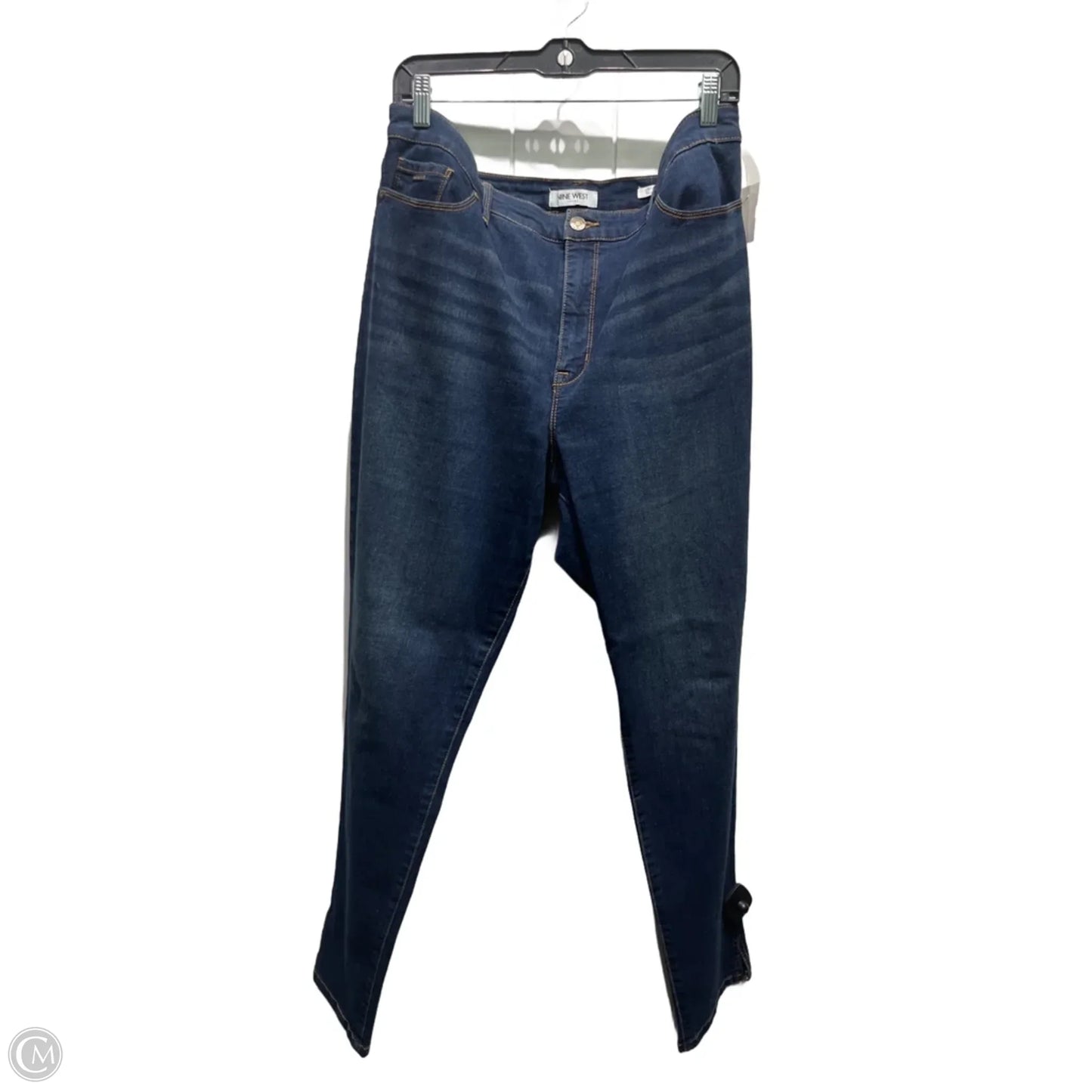 Jeans Straight By Nine West Apparel In Blue Denim, Size: 16