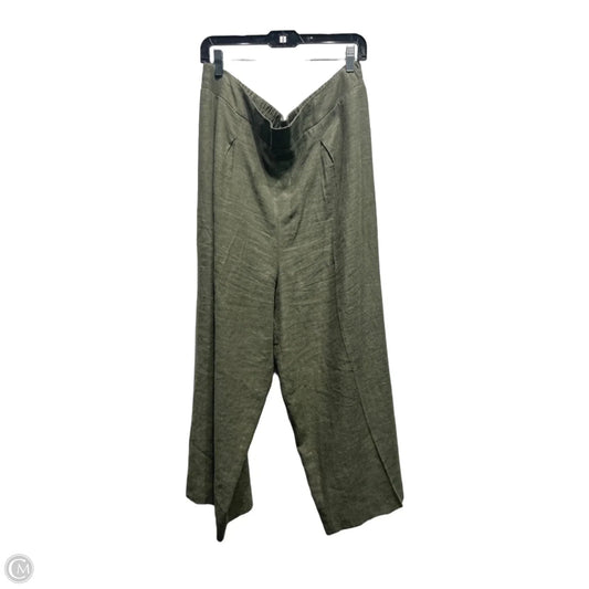 Pants Linen By Ella Moss In Green, Size: Xl