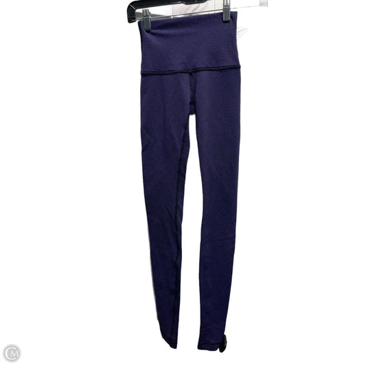 Athletic Leggings By Lululemon In Black & Blue, Size: S
