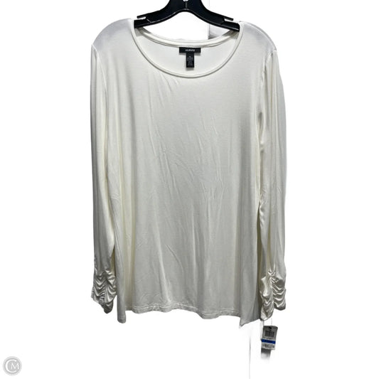 Top Long Sleeve By Alfani In White, Size: Xl
