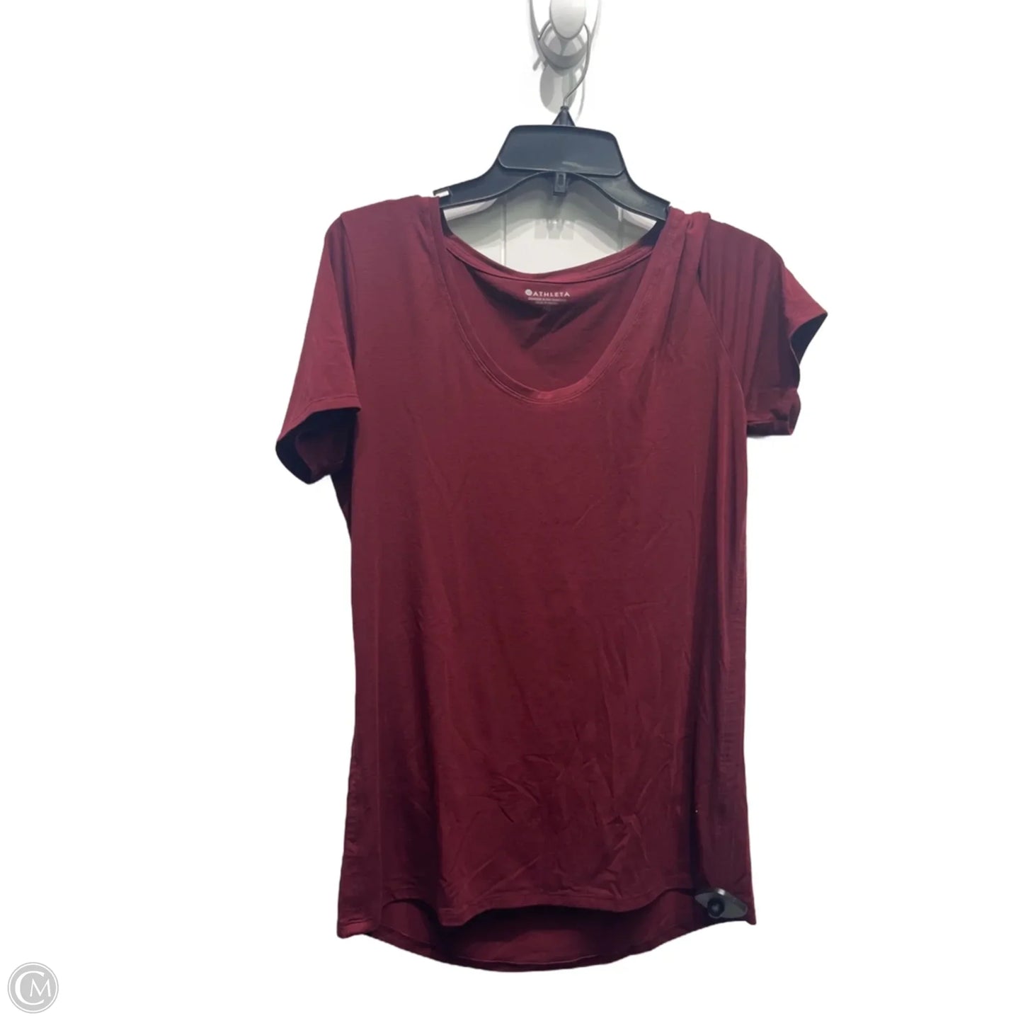 Athletic Top Short Sleeve By Athleta In Red, Size: M
