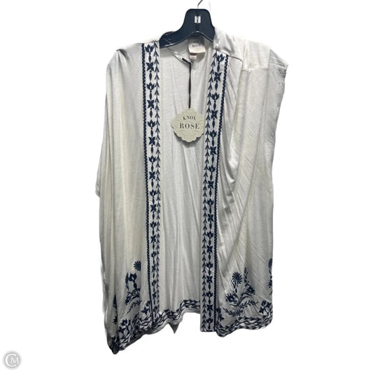 Cardigan By Knox Rose In Blue & Cream, Size: M
