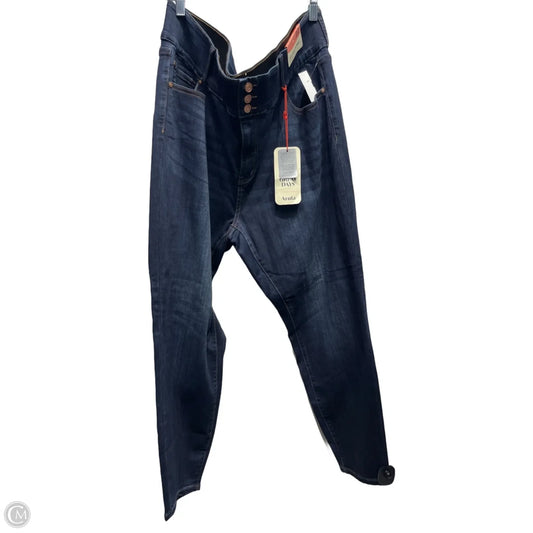Jeans Straight By Arula In Blue Denim, Size: 22