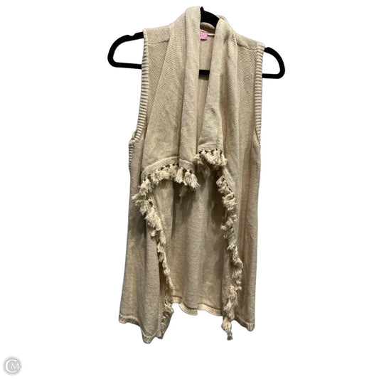 Vest Designer By Lilly Pulitzer In Tan, Size: Xs