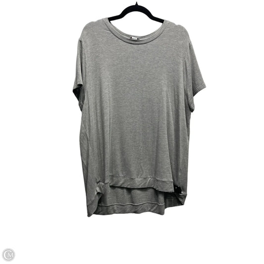 Top Short Sleeve Basic By Liz Claiborne In Grey, Size: Xxl