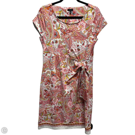 Dress Party Short By Talbots In Pink & Yellow, Size: M