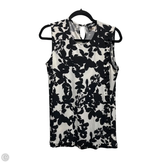 Top Sleeveless Designer By Karl Lagerfeld In Black & White, Size: S