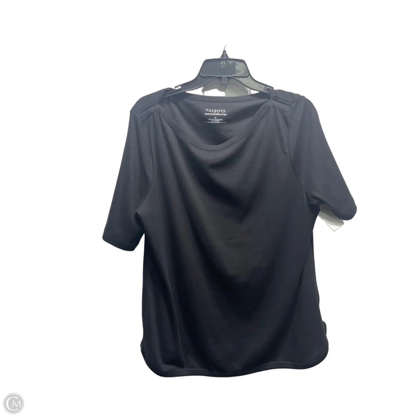 Top Short Sleeve By Talbots In Black, Size: Xl
