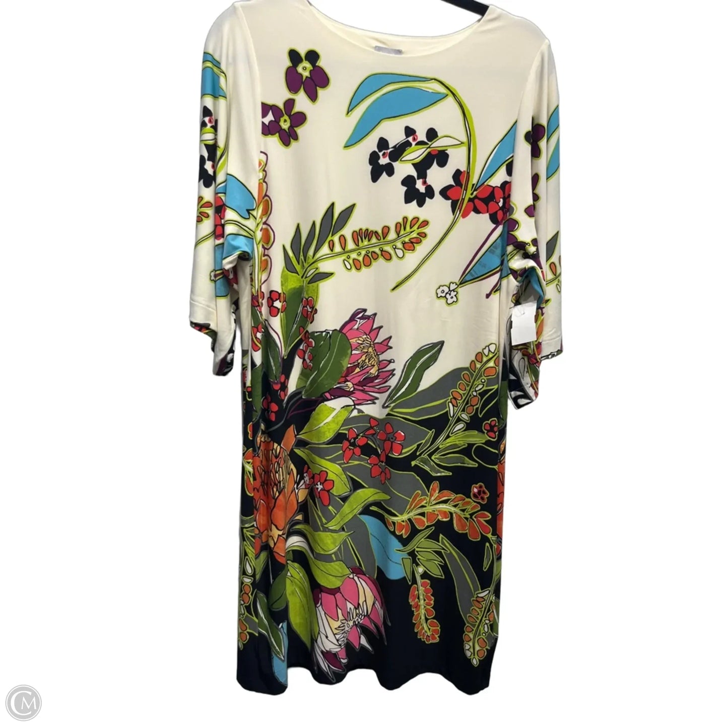 Dress Work By Chicos In Cream & Purple, Size: M