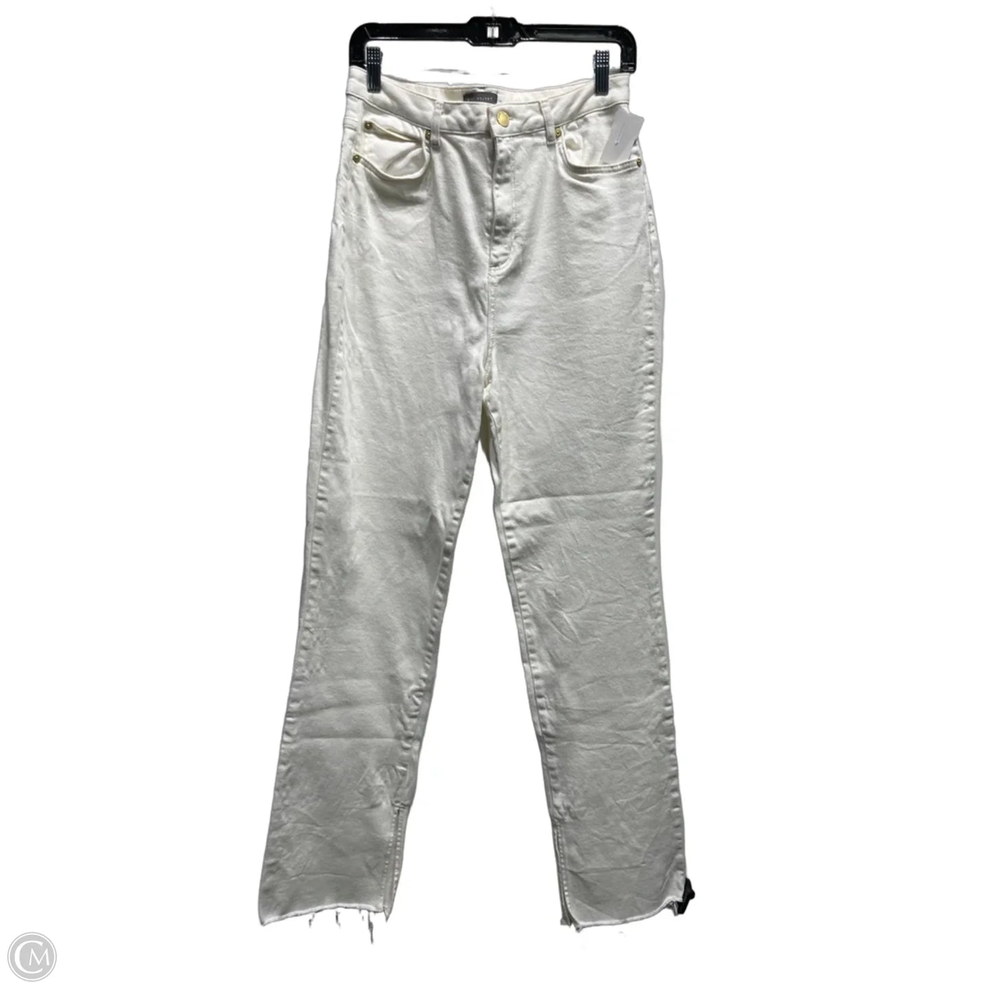 Jeans Straight By Clothes Mentor In White Denim, Size: 14