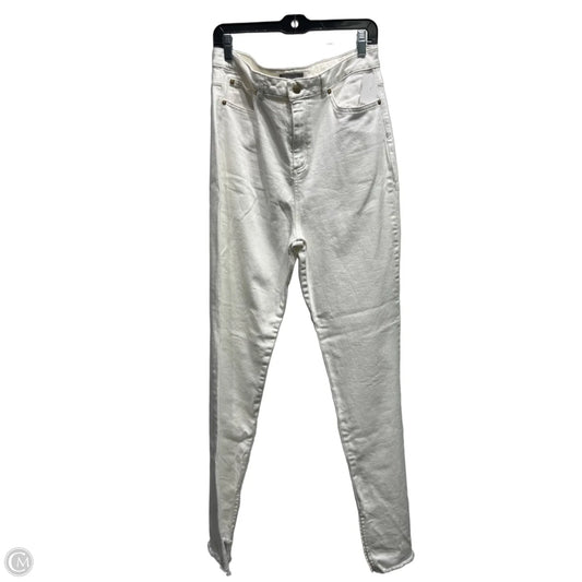 Jeans Straight By Clothes Mentor In White Denim, Size: 14