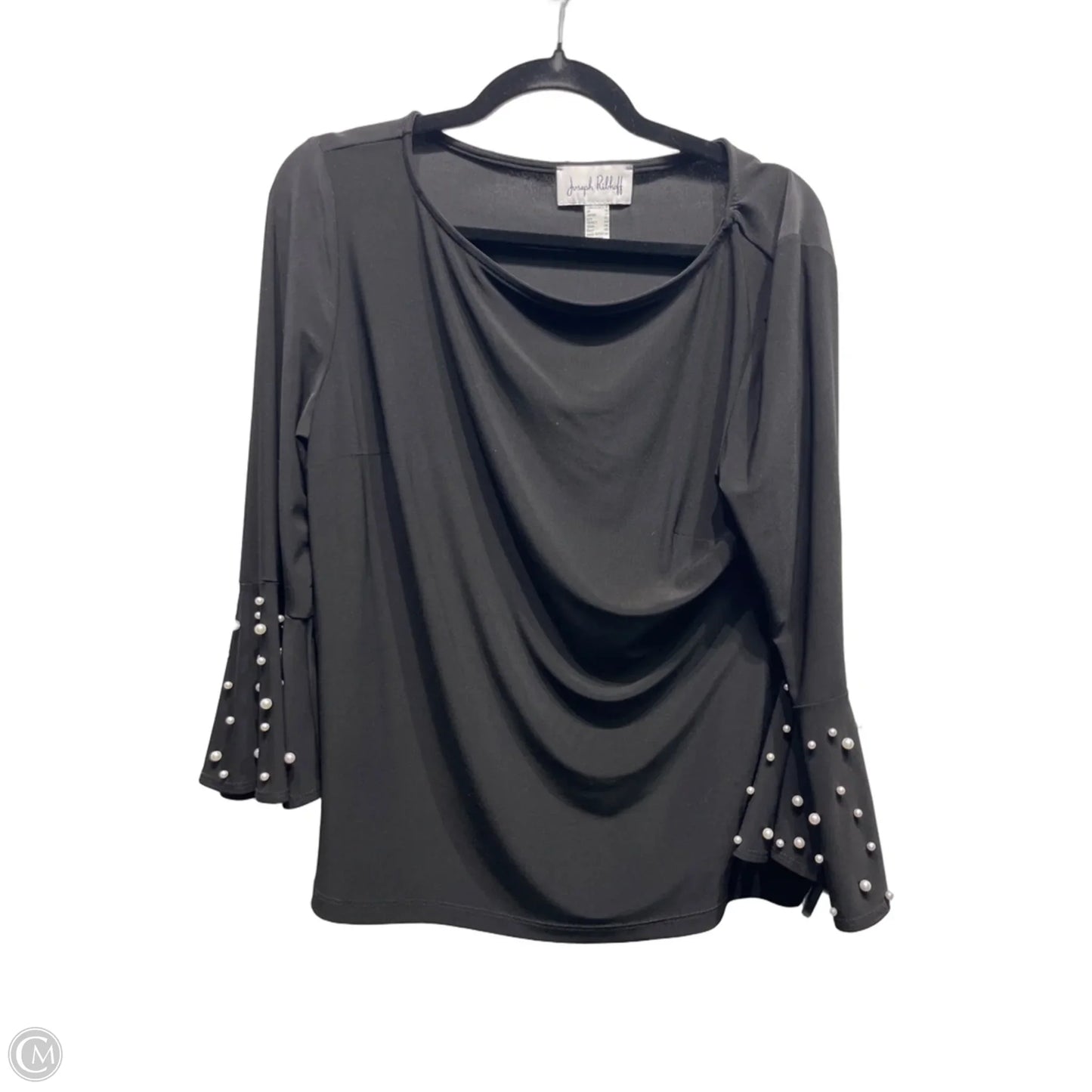 Top Long Sleeve By Joseph Ribkoff In Black & White, Size: 14