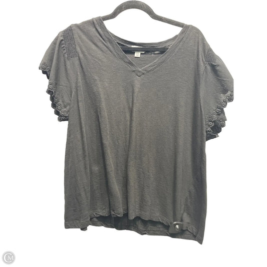 Top Short Sleeve Basic By Crown And Ivy In Black, Size: Xxl